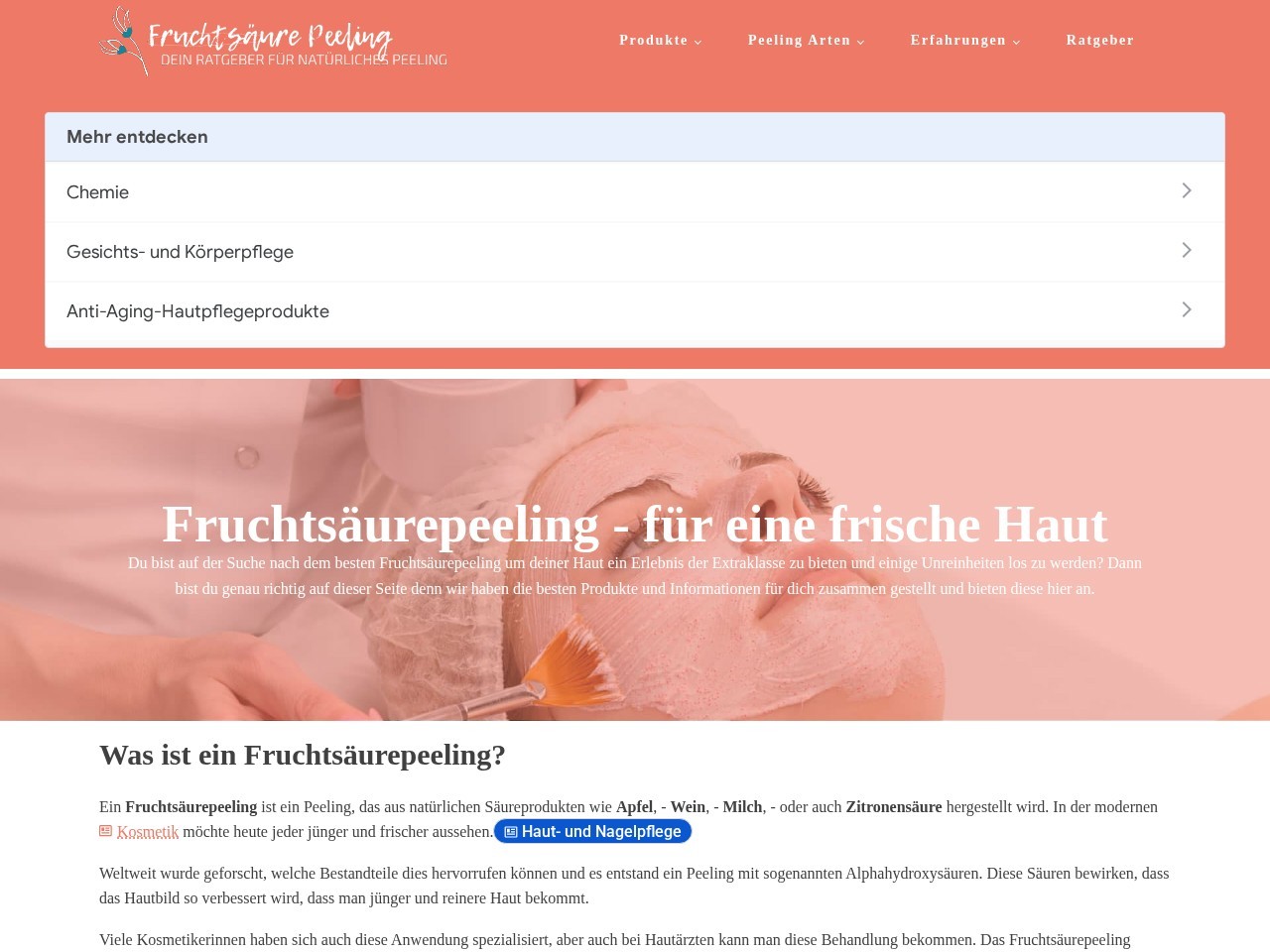 Vorschau auf Der Fruchtsäurepeeling Vorher Nachher Vergleich