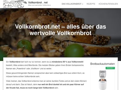 Vorschau auf Nährwerte im Vollkornbrot